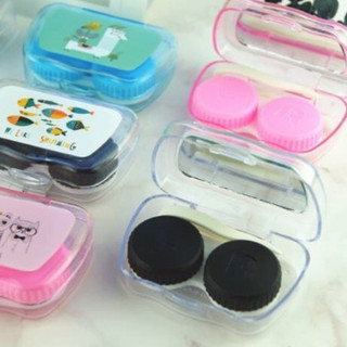 Combo 2 khay đựng lens mini có gương kèm dụng cụ gắp đeo lens hàng đẹp