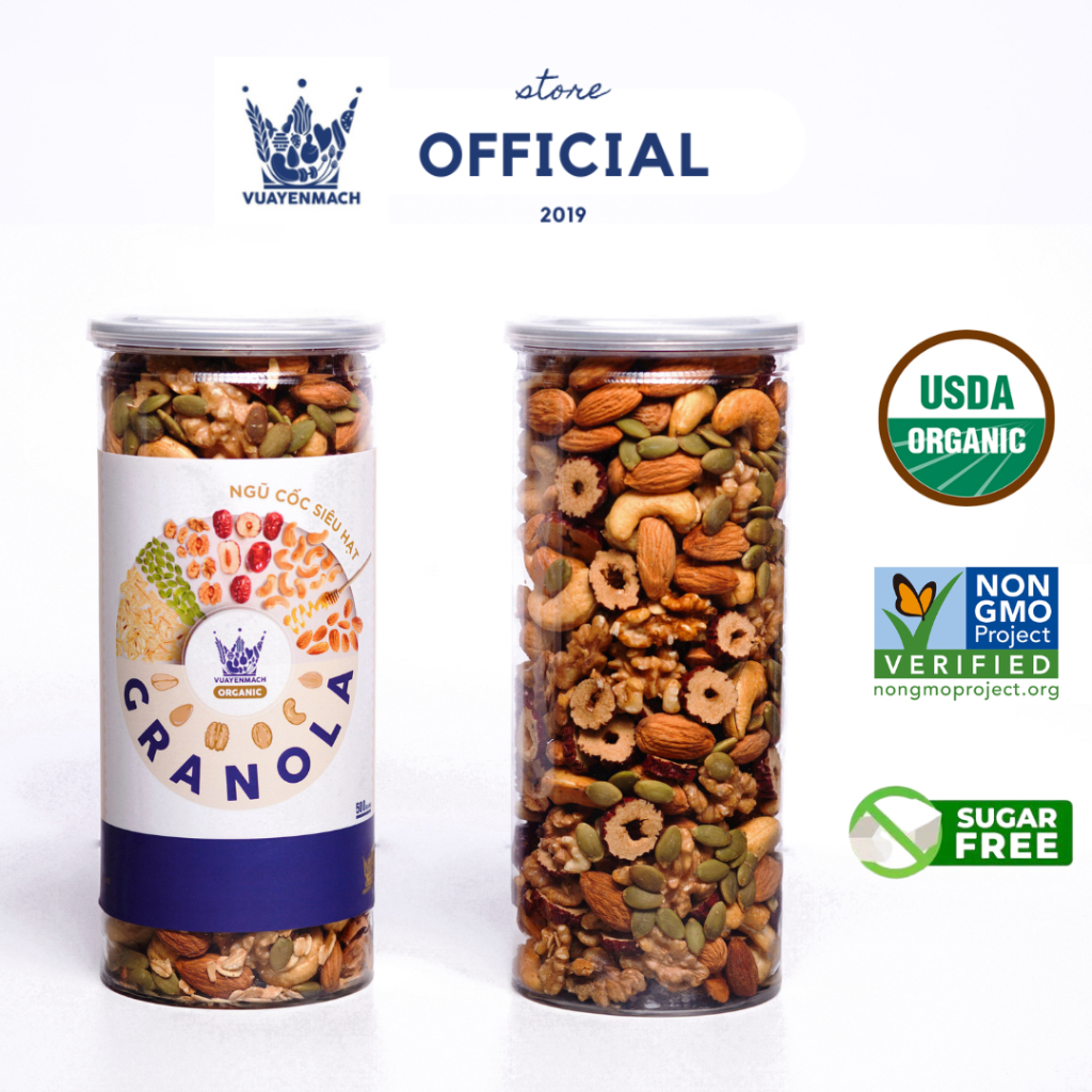 Ngũ cốc Granola Siêu Hạt Premium Vua Yến Mạch 500g