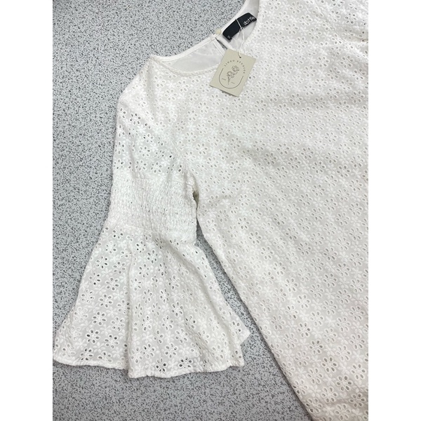 Váy ren lỗ DOTTIE hàng hiệu chính hãng thời trang nữ V547 màu trắng size S secondhand thanh lý ký gửi