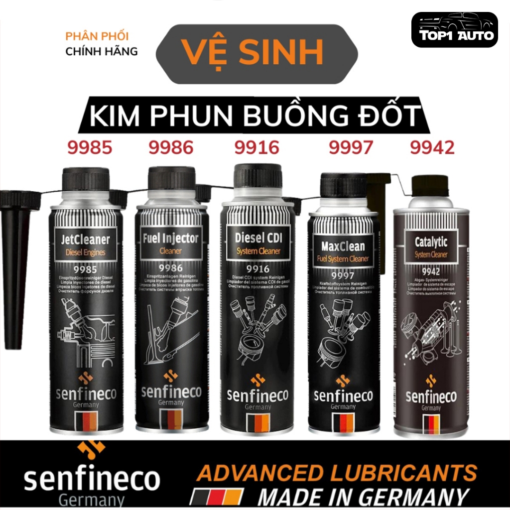 Vệ Sinh Kim Phun Buồng Đốt 9985/9986/9997/9916/9942 Senfineco Đức nhập khẩu chính hãng
