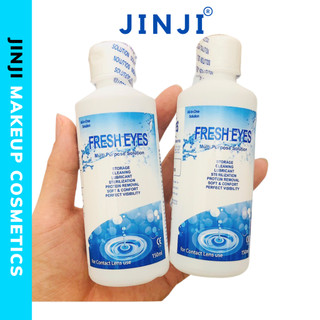 Nước ngâm lens Hàn Quốc chai lớn 150ml Nước rửa lens chính hãng JINJI