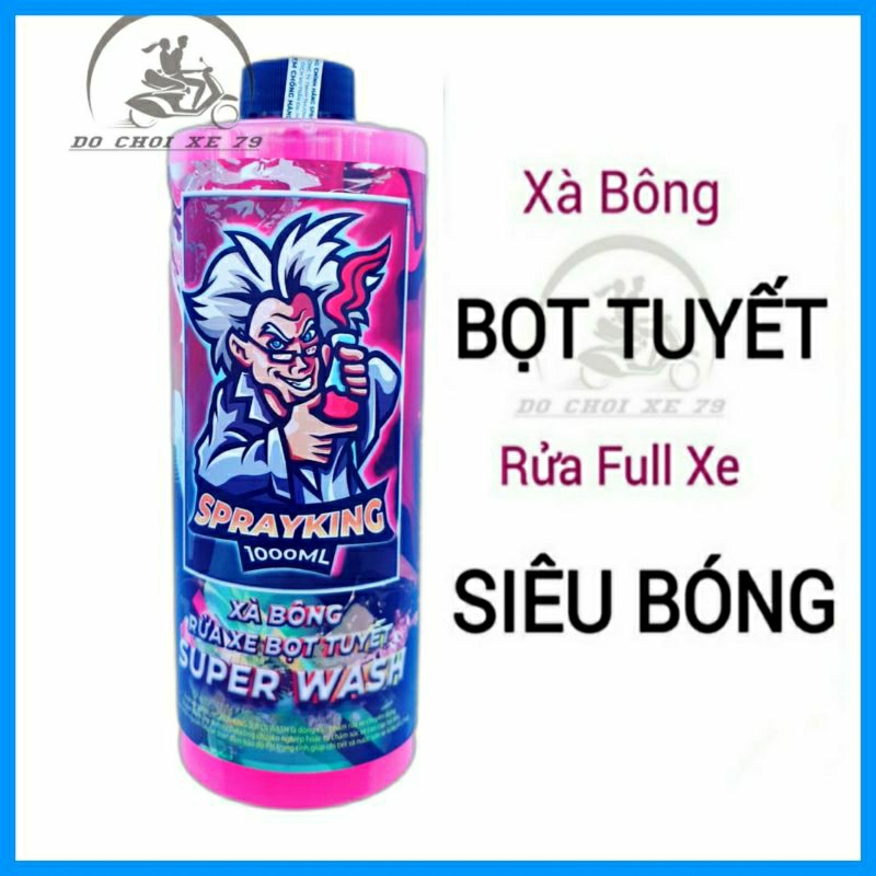 Xà Bông Rửa Xe Bọt Tuyết SUPER WASH Đậm Đặc Siêu Bóng Xe Máy Ô Tô