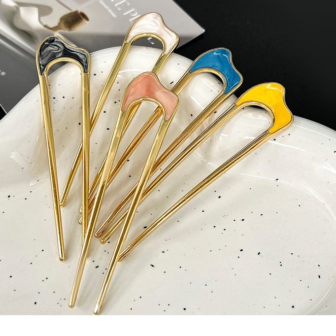 Trâm Cài Tóc Kim Loại Bagssories Trâm Cài Tóc Chữ U Đính Đá Sang Trọng Dành Cho Nữ
