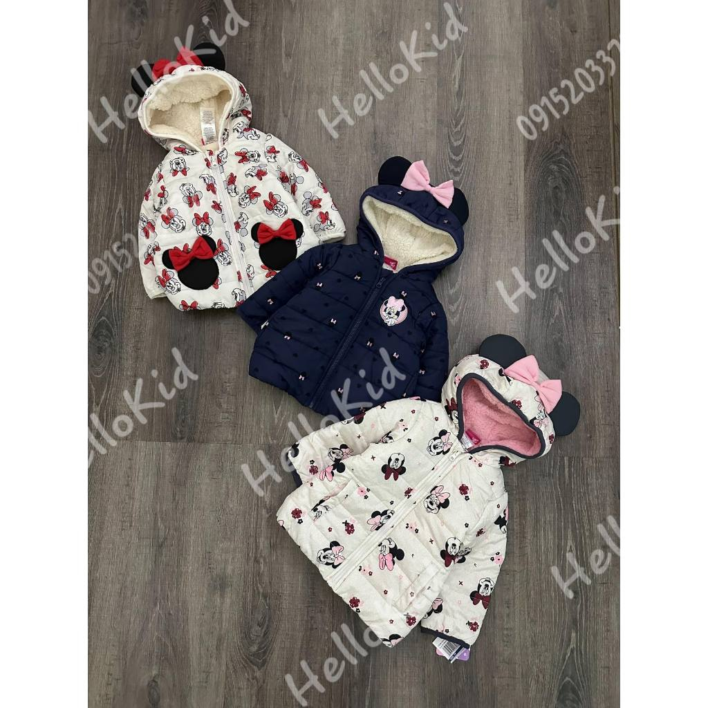 Áo phao lót lông mũ tai Mickey cho bé