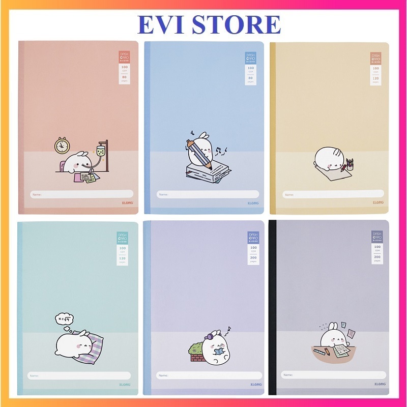 Vở Dash Caro (6 x 6) mm may dán gáy khổ B5 Klong 812 / 813 / 814 - Sổ Caro 6x6 MS812 / MS813 / MS814