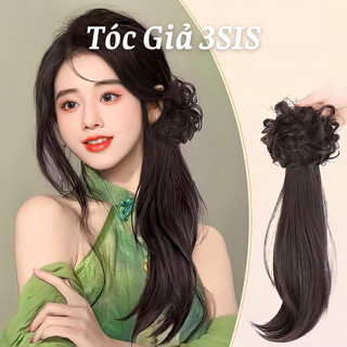 Tóc giả đuôi ngựa cổ trang, ngoặm thẳng cụp có búi xoăn kiểu dễ thương