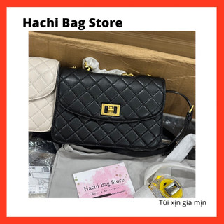 Túi xách nữ túi c chần ô 2 nắp