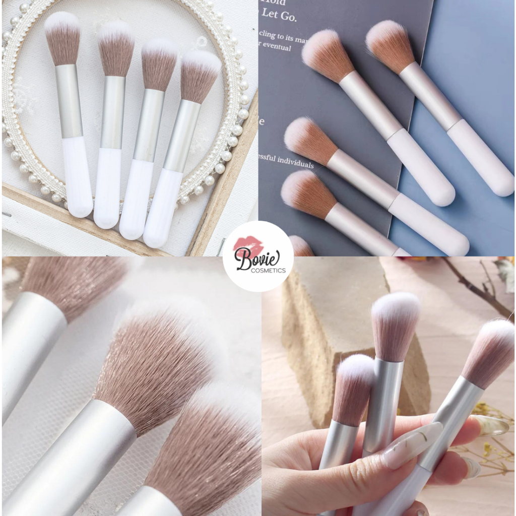 Cọ trang điểm đánh phấn má hồng, tạo khối, bắt sáng siêu đa năng tiện dụng màu trắng