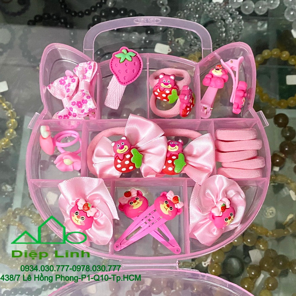 Bộ kẹp tóc dây buộc tóc Kuromi Kunomi Sanrio Cinnamoroll Kitty - Bộ kẹp tóc cho bé gái - Diệp Linh