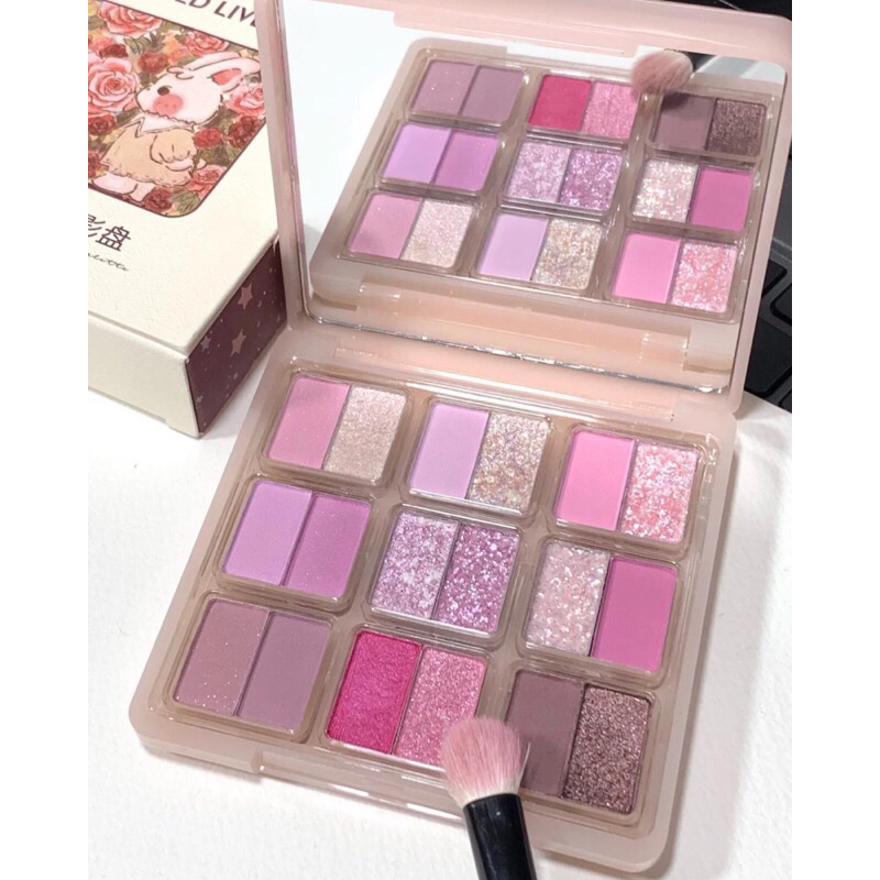 Bảng Phấn Mắt 9 Ô HOLD LIVE Happie Trái Tim HL630 bảng mắt lên màu chuẩn bền màu lâu trôi chính hãng 10g❤️