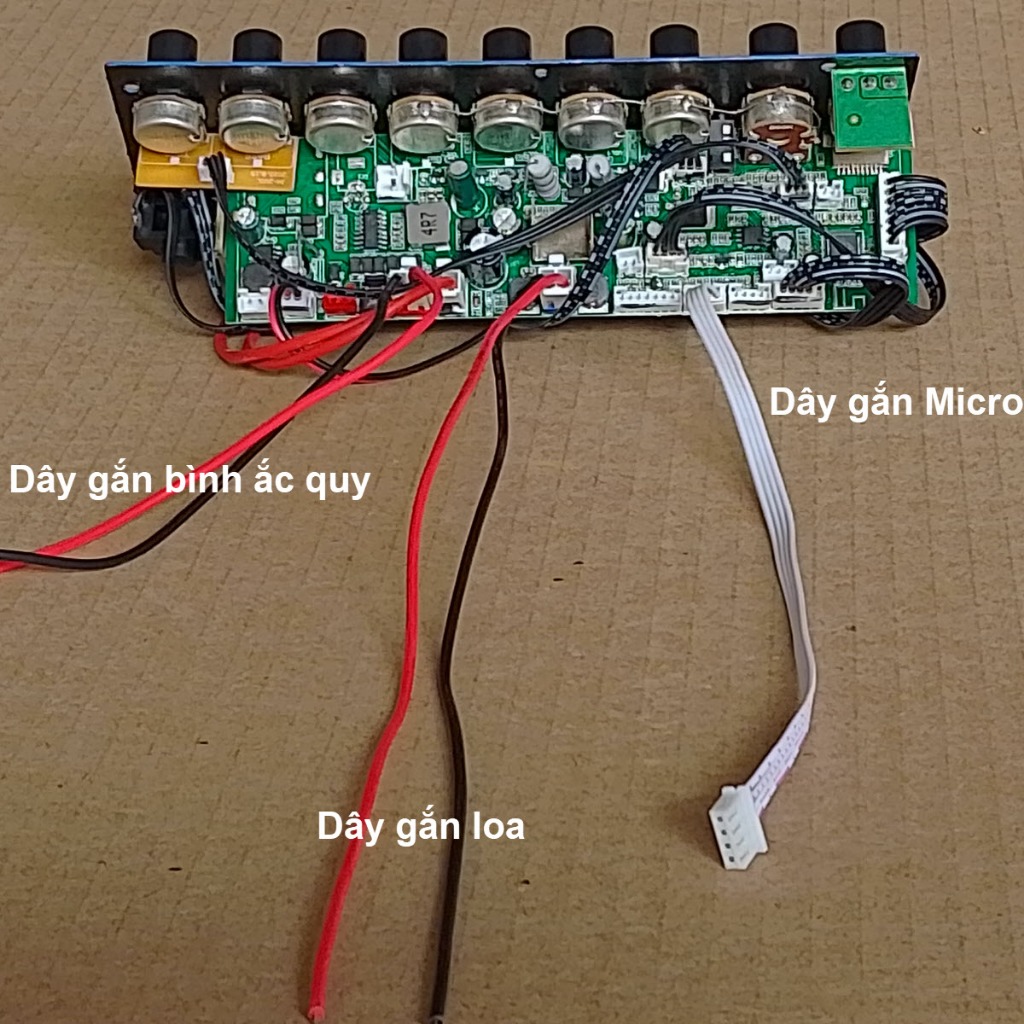 Mạch loa kéo P135 phiên bản mini lập trình chống hú công suất 130W