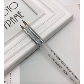Cọ Đắp Nặn Hoa Cán Nhựa 3D Kolinsky, phụ kiện nail