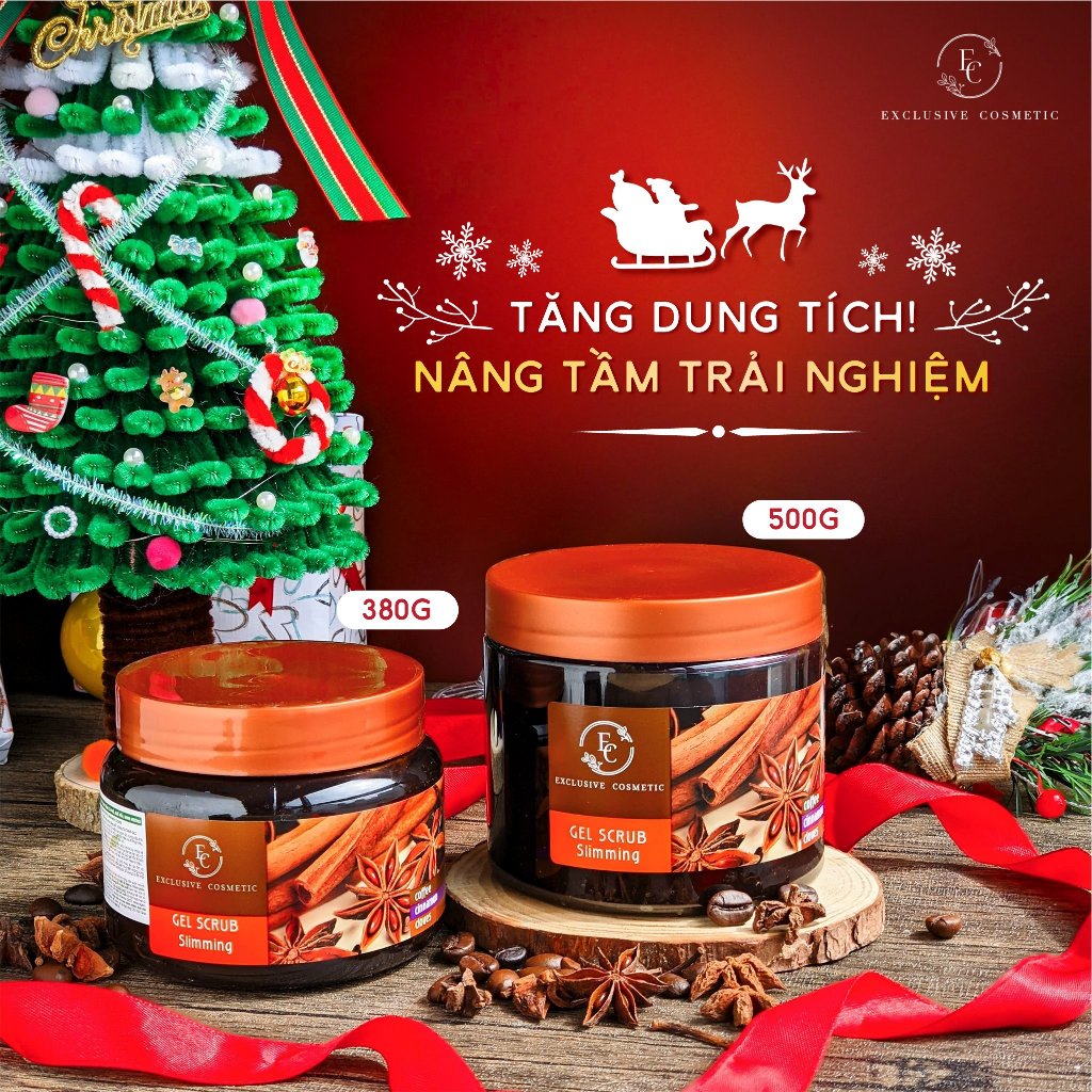 Tẩy Tế Bào Chết Toàn Thân Exclusive Cosmetic Chiết Xuất Quế Hồi & Cafe (380,500g)