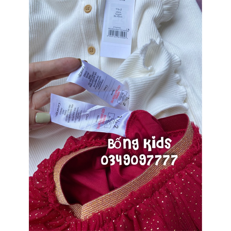 Áo Cardigan & Chân Váy Tutu Bé Gái Tuần Lộc Grg
