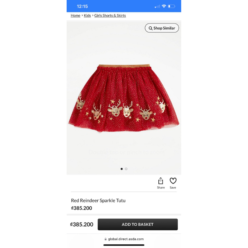 Áo Cardigan & Chân Váy Tutu Bé Gái Tuần Lộc Grg