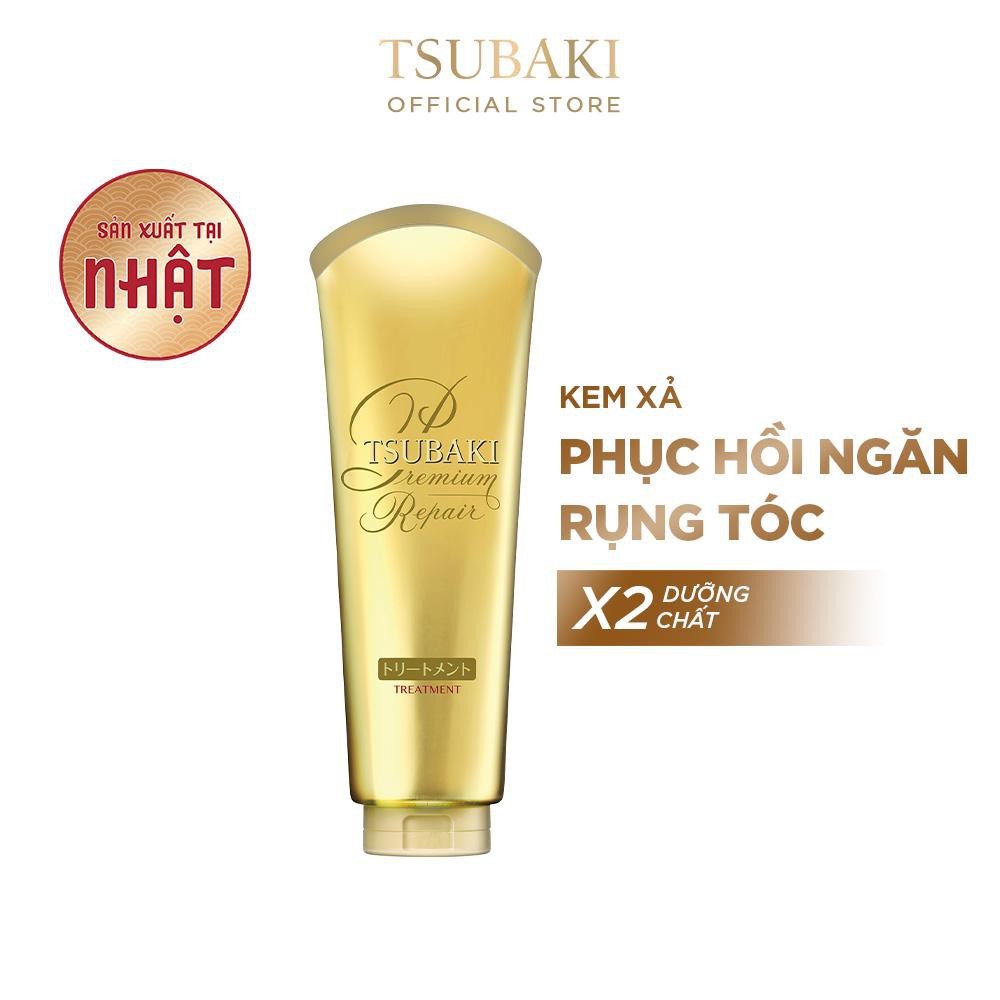 [Neko x Tsubaki] Bộ đôi gội xả Phục hồi hư tổn tóc Premium Repair Tsubaki 490ml/chai