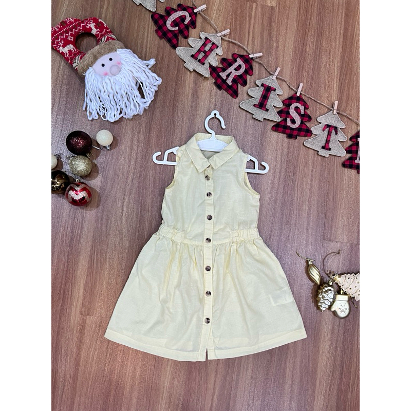 Váy bé gái HM vàng (used)