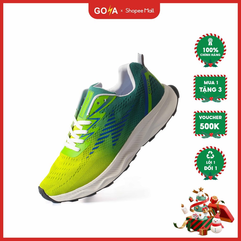 Giày thể thao chạy bộ nam nữ Goya Eurus năm 2023 màu neon v3