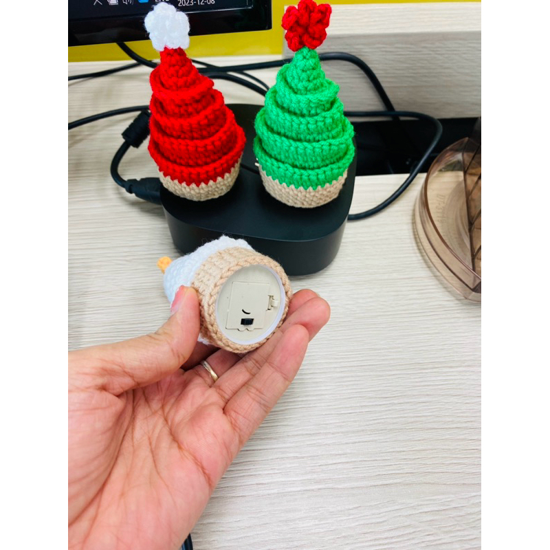 Set cây thông mini bằng len