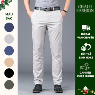 Quần kaki nam ống đứng trẻ trung, quần tây âu công sở, trung niên, vải kaki co giãn tốt, chống nhăn