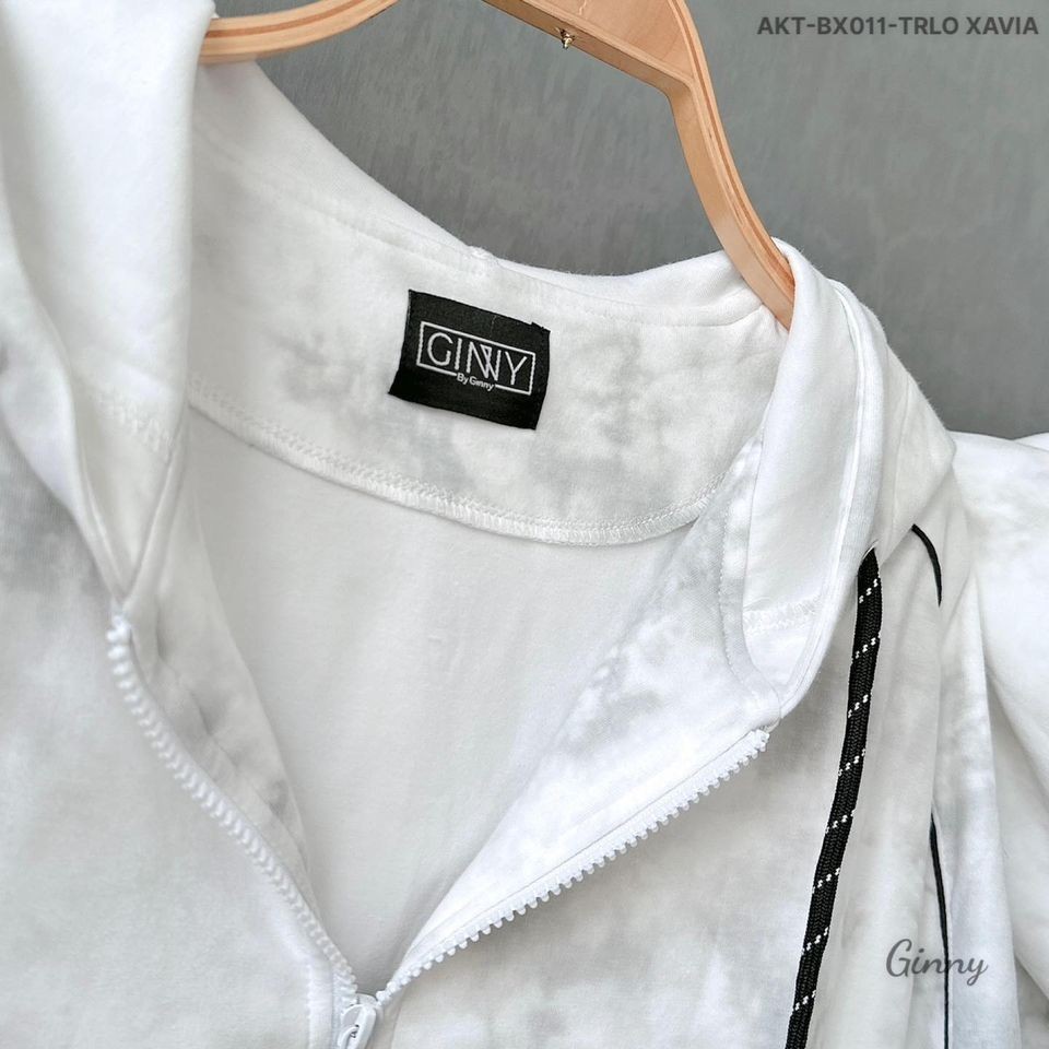 Áo khoác thun loang Hoodie Zip BX-011 trẻ trung phong cách Hàn Quốc | Ginny chống nắng có túi trong