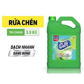 Nước rửa chén Gift hương chanh/ hương trà chanh can 3.8kg