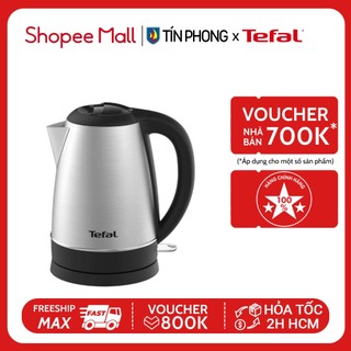 Ấm siêu tốc Tefal KI800D68 - Dung tích 1.7 lít - Công suất 1800W - Đề xoay 360 độ - Bảo hành 2 năm