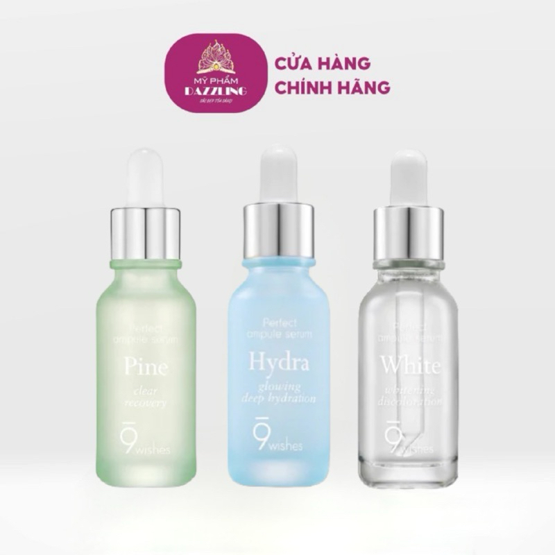 Tinh Chất Dưỡng Trắng, Cấp Ẩm, Phục Hồi Da 9wishes Ampule Serum (8ml/25ml)