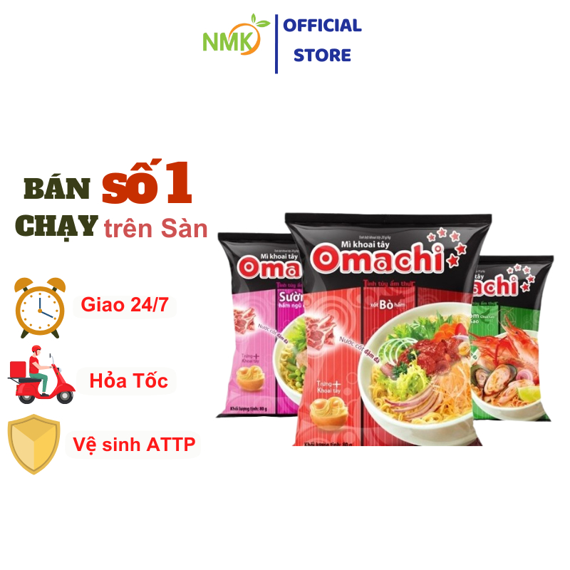 5 gói mỳ omachi các vị tôm / sườn / bò