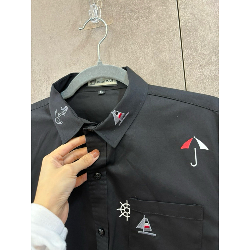 Áo Sơ Mi Dài Tay Nam thêu tkombr