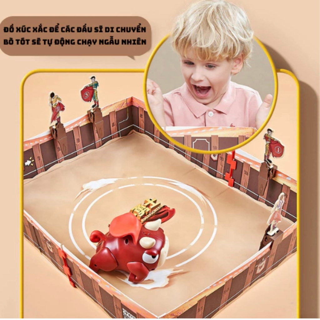Đồ Chơi Đấu Trường Bò Tót, Boardgame Vui Nhộn Gắn Kết Gia Đình