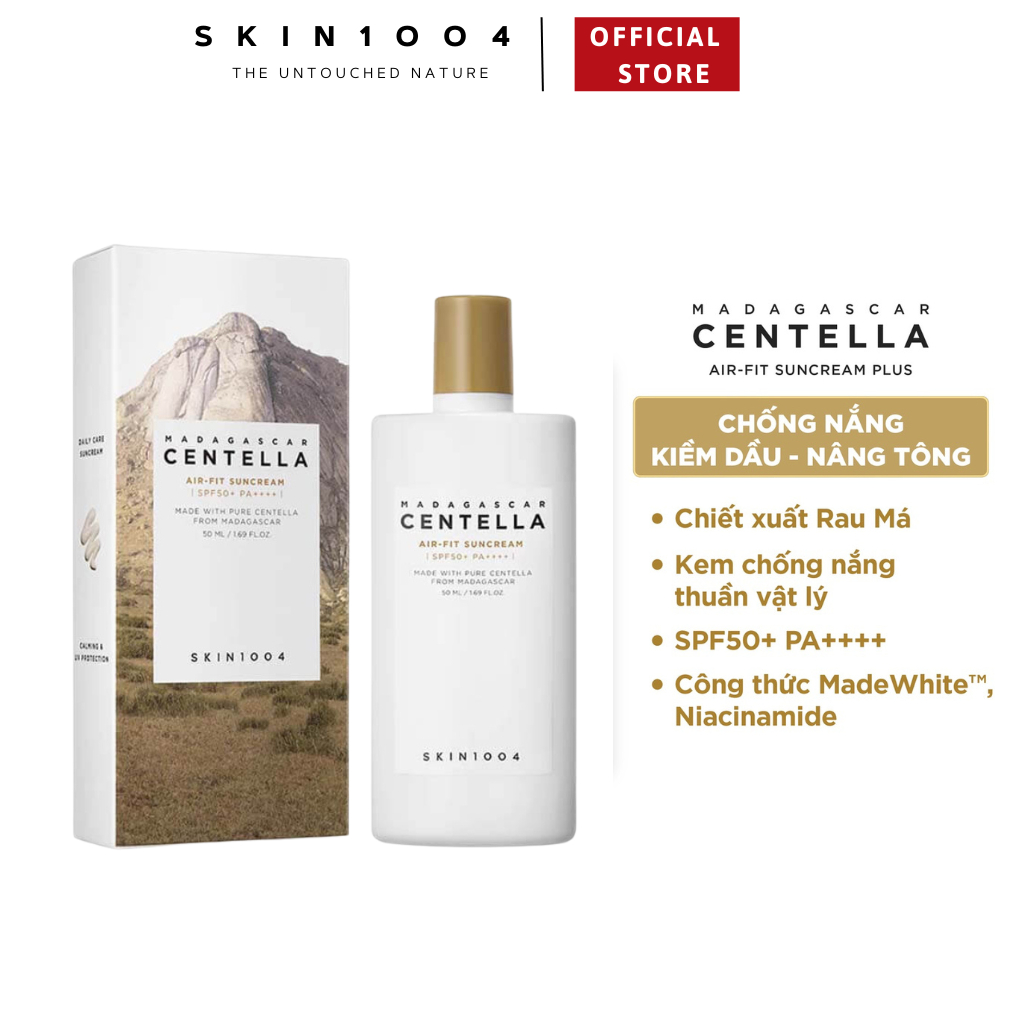 Kem chống nắng Skin1004 Madagascar Centella Air-Fit Suncream Plus 50 ml Hàn Quốc Chính hãng