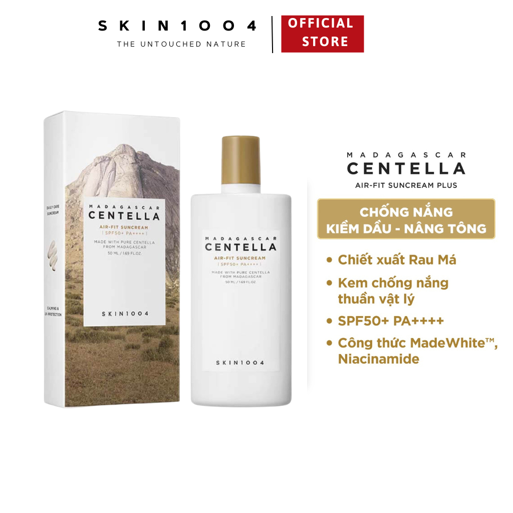 Kem Chống Nắng Chiết Suất Rau Má Skin1004 Madagascar Centella Air-Fit Suncream Plus 50ml chính hãng