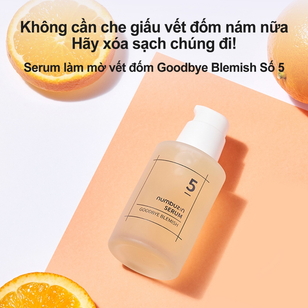 Tinh chất serum Numbuzin No.5 + Vitamin C làm sáng da, giảm thâm nám, cấp ẩm và thu nhỏ lỗ chân lông Daily Beauty