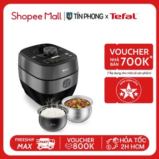 Nồi áp suất điện tefal cy638868 - 5l - 1300w - lòng nồi niêu 3 lớp - độ dày 1.8mm - hỏa tốc 2h hcm