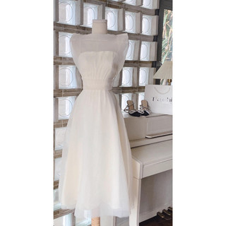 MAXI NUDE TƠ GÂN NHĂN THẮT NƠ EO