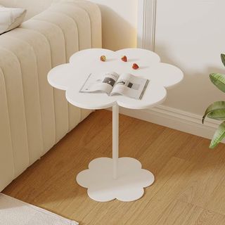 Bàn trà cafe 2 tầng, bàn sofa đầu giường hình cánh hoa decor phòng khách sang trọng hiện đại IGA- GM111