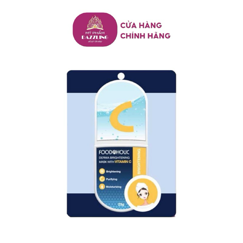 Mặt Nạ Tinh Chất Vitamin C Dưỡng Trắng, Mờ Thâm Foodaholic Vitamin C 23g