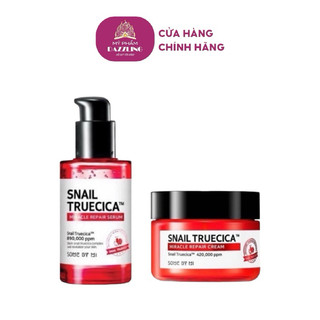 Combo Serum + Kem Dưỡng Phục Hồi Da Some By Mi Snail Truecica (50ml + 60g)