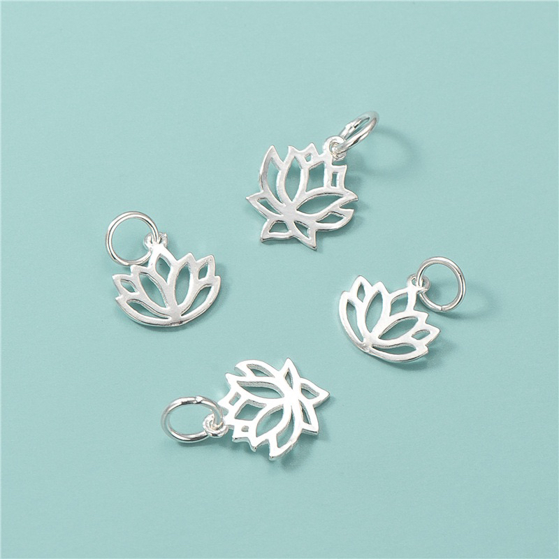 🔥 GIÁ SỈ 🔥  Charm treo hoa sen bạc cao cấp - mẫu đẹp, bạc loại 1_ PH162
