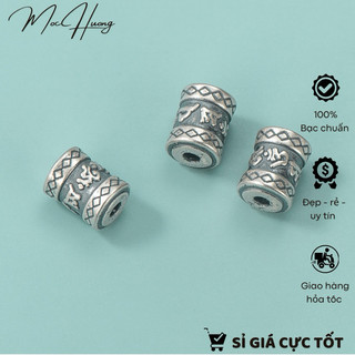 Charm bạc trụ 3d lục chú omani - mh951