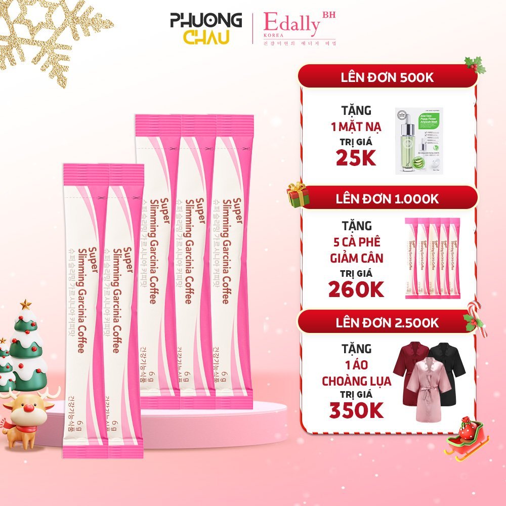 Combo 5 gói Cà phê giảm cân Edally Hàn Quốc Slimming Garcinia Coffee