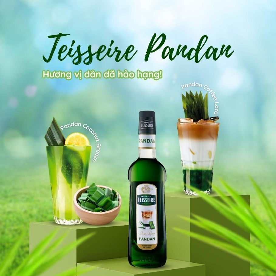 SIRUP TEISSEIRE LÁ DỨA PANDAN 700ML Siêu Ngon