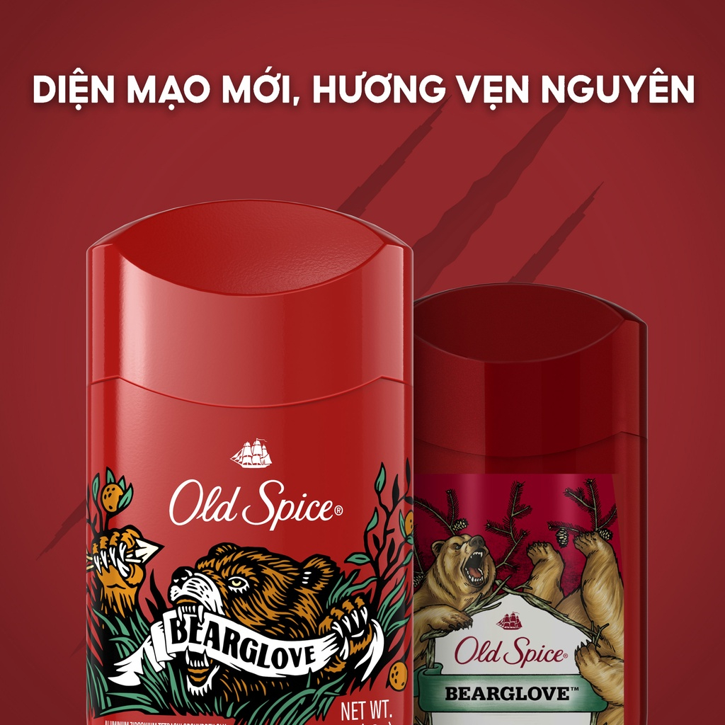 [Neko Land x Old Spice] Sáp Khử Mùi & Ngăn tiết Mồ hôi Old Spice nhiều mùi hương 73g Bearglove