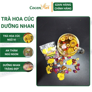 Trà hoa cúc dưỡng nhan 5 vị, trà hoa cúc đường phèn thanh nhiệt trà thảo mộc tốt cho sức khỏe thc02
