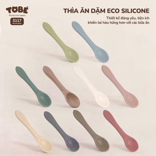 Thìa ăn dặm Silicone Tobé nhiều màu cho bé