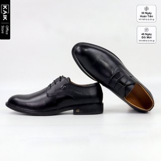 Derby letos black - Giày da bò nam buộc dây kiểu dáng giày derby