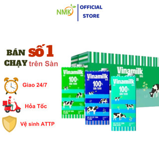 Thùng sữa Vinamilk 1 lít không đường / có đường hàng chuẩn