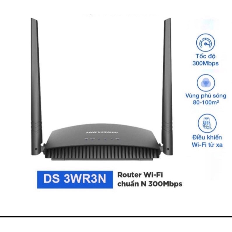 Bộ phát wifi Hikvision 2 râu DS-3WR3N tốc độ 300Mbps