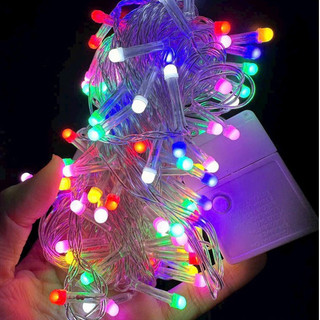 Dây đèn LED chớp 10m 100 bóng đục mẫu mới siêu sáng, đèn nháy trang trí Tết Noel